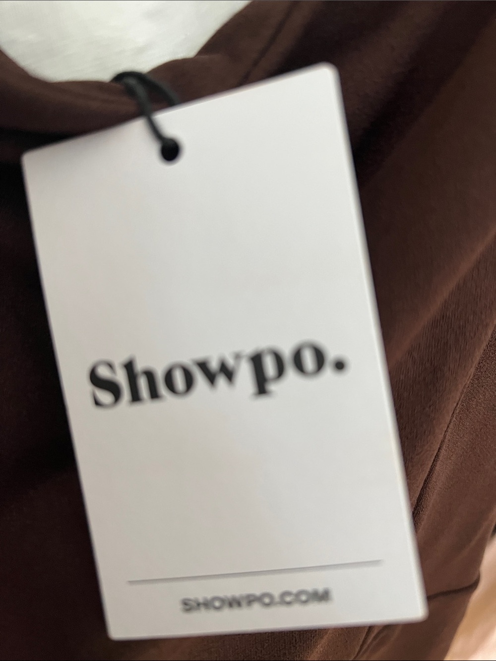 NWT REVOLVE Australia SHOWPO Salome bodycon midi dress halter chocolate US 8 - Picture 9 of 12